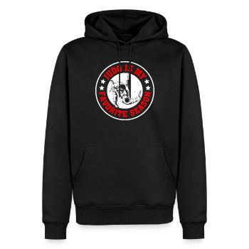 Le judo est ma saison préférée - Judo Fighter Judo Fig - Sweat à capuche Premium bio Homme - noir - Devant - Nico (187cm)
