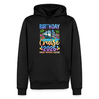 Croisière d’anniversaire 2025 : créer des souvenirs ensemble - Sweat à capuche Premium bio Homme - noir - Devant - Nico (187cm)