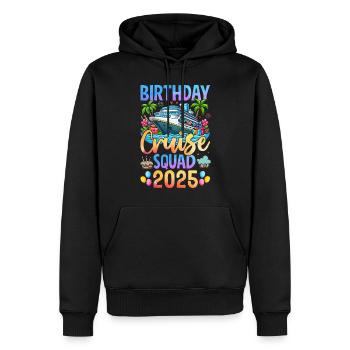 Birthday Cruise Squad 2025 - Männer Premium Bio Hoodie - Schwarz - Vorne - Nico (187cm)