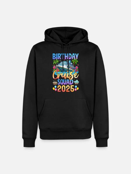 Birthday Cruise Squad 2025 - Men’s Premium Organic Hoodie - black