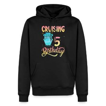 Cruising Into My 5th Birthday - Männer Premium Bio Hoodie - Schwarz - Vorne - Nico (187cm)