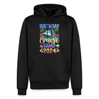 Birthday Cruise Squad 2024 - Männer Premium Bio Hoodie - Schwarz - Vorne - Nico (187cm)