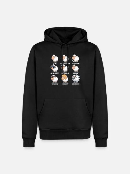 Lustige Unsheep Wortspiel Schafe & Schafherde - Männer Premium Bio Hoodie - Schwarz