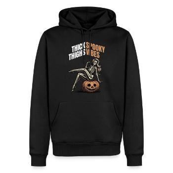 Cuisses épaisses et vibrations effrayantes Halloween Girls - Sweat à capuche Premium bio Homme - noir - Devant - Nico (187cm)