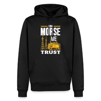 Stolzer Amateurfunk-betreiber - Männer Premium Bio Hoodie - Schwarz - Vorne - Nico (187cm)