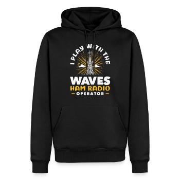 Stolzer Amateurfunk-betreiber - Männer Premium Bio Hoodie - Schwarz - Vorne - Nico (187cm)