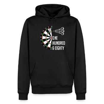 Dart Geschenk Dartboard Dartspieler Bullseye - Männer Premium Bio Hoodie - Schwarz - Vorne - Nico (187cm)