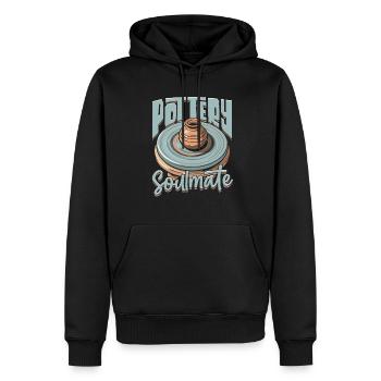 Töpfern Töpferei Töpfer poterie âme sœur - Sweat à capuche Premium bio Homme - noir - Devant - Nico (187cm)