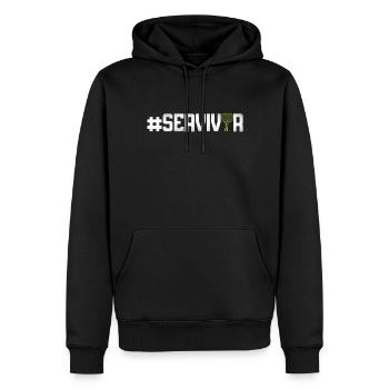 Funny Tennis Player Racket - Männer Premium Bio Hoodie - Schwarz - Vorne - Nico (187cm)