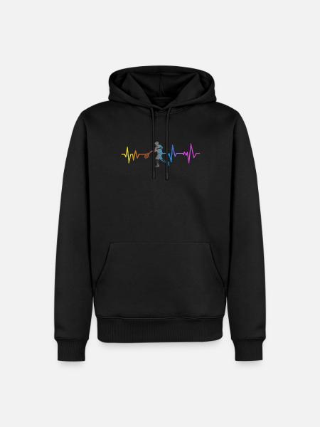 Funny Tennis Player Racket - Men’s Premium Organic Hoodie - black