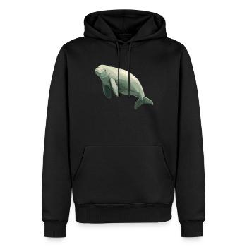 Seekuh Dugongs Dugong - Männer Premium Bio Hoodie - Schwarz - Vorne - Nico (187cm)