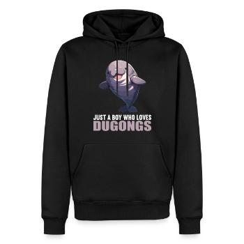 Seekuh Dugongs Dugong - Männer Premium Bio Hoodie - Schwarz - Vorne - Nico (187cm)