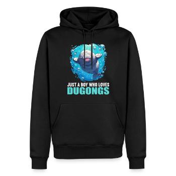 Seekuh Dugongs Dugong - Männer Premium Bio Hoodie - Schwarz - Vorne - Nico (187cm)