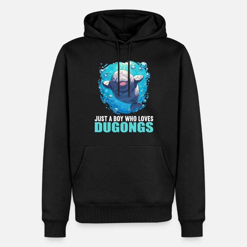 Dugongs Lamantins Dugong - Sweat à capuche Premium bio Homme - noir