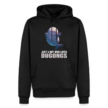 Seekuh Dugongs Dugong - Männer Premium Bio Hoodie - Schwarz - Vorne - Nico (187cm)