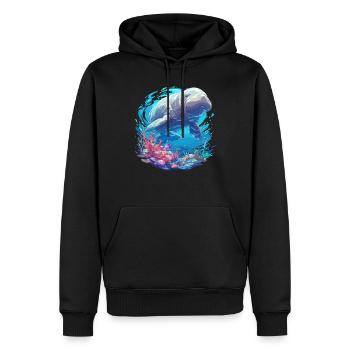Seekuh Dugongs Dugong - Männer Premium Bio Hoodie - Schwarz - Vorne - Nico (187cm)