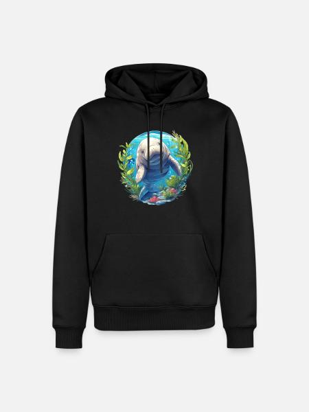 Manatee Dugongs Dugong - Men’s Premium Organic Hoodie - black