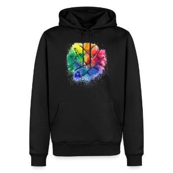 Tambours Tambours Baguette Batteur Musique Groupe Rock - Sweat à capuche Premium bio Homme - noir - Devant - Nico (187cm)