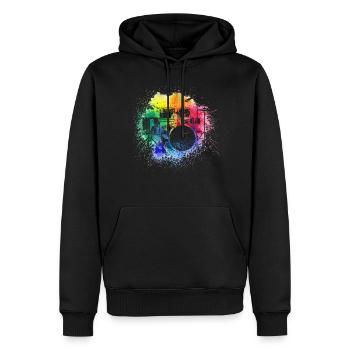 Tambours Tambours Baguette Batteur Musique Groupe Rock - Sweat à capuche Premium bio Homme - noir - Devant - Nico (187cm)