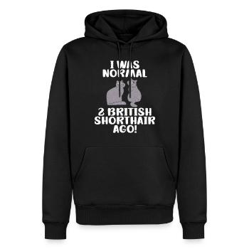 British Shorthair Gifts - Männer Premium Bio Hoodie - Schwarz - Vorne - Nico (187cm)