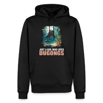 Seekuh Dugongs Dugong - Männer Premium Bio Hoodie - Schwarz - Vorne - Nico (187cm)