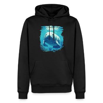 Morse Walrosse Walross - Sweat à capuche Premium bio Homme - noir - Devant - Nico (187cm)