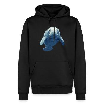 Lamantins Seekuh Lamantin - Sweat à capuche Premium bio Homme - noir - Devant - Nico (187cm)