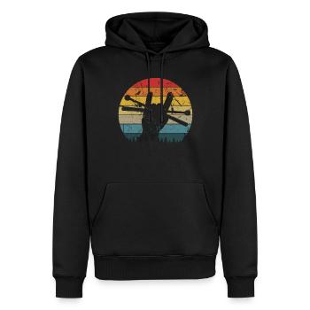 Drums Drums Drumstick Drummer Music Band Rock - Men’s Premium Organic Hoodie - black - Front - Nico (187cm)