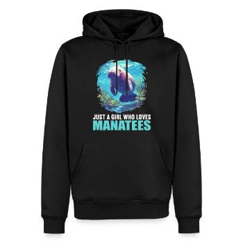 Lamantins Seekuh Lamantin - Sweat à capuche Premium bio Homme - noir - Devant - Nico (187cm)