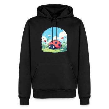 Coccinelle Marienkäfer - Sweat à capuche Premium bio Homme - noir - Devant - Nico (187cm)