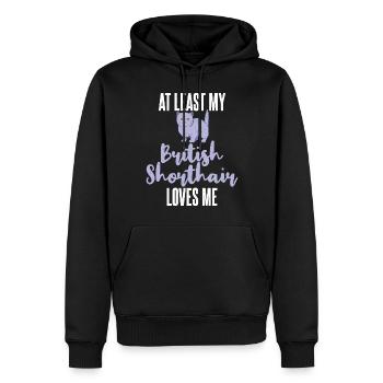 British Shorthair Gifts - Männer Premium Bio Hoodie - Schwarz - Vorne - Nico (187cm)