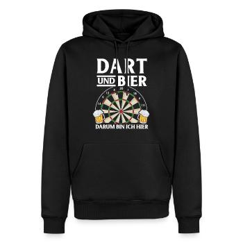 Dart Geschenk Dartboard Dartspieler Bullseye - Männer Premium Bio Hoodie - Schwarz - Vorne - Nico (187cm)