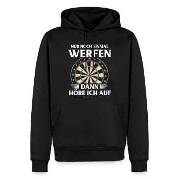 Cadeau de fléchettes Jeu de fléchettes Bullseye - Sweat à capuche Premium bio Homme - noir - Devant - Nico (187cm)