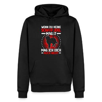 Le caniche mouton ne vous aime pas non plus comme le caniche de troupeau - Sweat à capuche Premium bio Homme - noir - Devant - Nico (187cm)