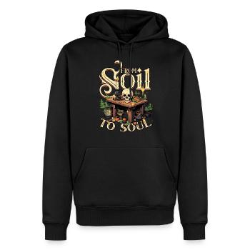Apotheker Kräutersammler From Soil To Soul - Männer Premium Bio Hoodie - Schwarz - Vorne - Nico (187cm)