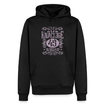 Knackige 45 Geburtstag witzig - Männer Premium Bio Hoodie - Schwarz - Vorne - Nico (187cm)