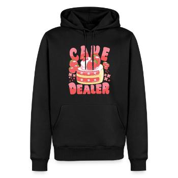 Cake Baker Cake Dealer Cupcake - Sweat à capuche Premium bio Homme - noir - Devant - Nico (187cm)