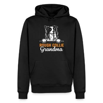 Rough Collie Grand-mère Rough Collie Amoureux des chiens - Sweat à capuche Premium bio Homme - noir - Devant - Nico (187cm)