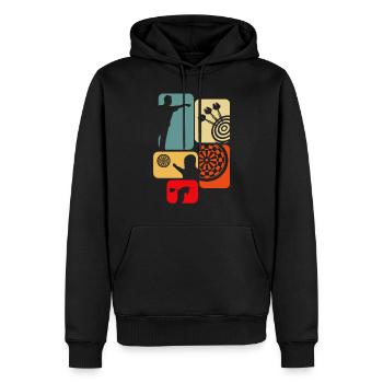 Dart Gift Dartboard Darts Player Bullseye - Men’s Premium Organic Hoodie - black - Front - Nico (187cm)