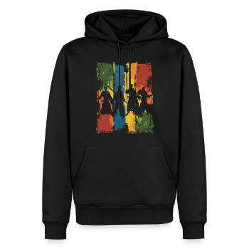 Arnis Eskrima Kali Fma - Men’s Premium Organic Hoodie - black - Front - Nico (187cm)