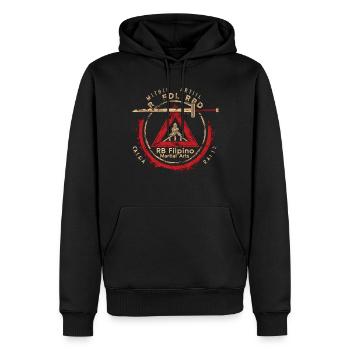 Arnis Eskrima Kali Fma - Men’s Premium Organic Hoodie - black - Front - Nico (187cm)