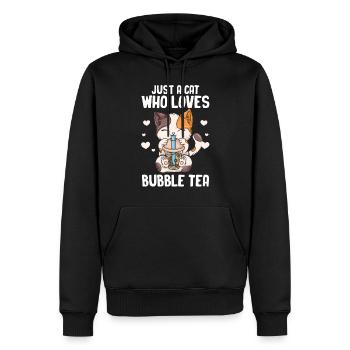 Bubble Tea Boba BubbleTea Kawaii Japan Tea Kpop - Männer Premium Bio Hoodie - Schwarz - Vorne - Nico (187cm)
