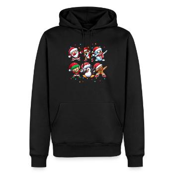 Dabbing Santa Elf Christmas Squad Boys Girls - Männer Premium Bio Hoodie - Schwarz - Vorne - Nico (187cm)