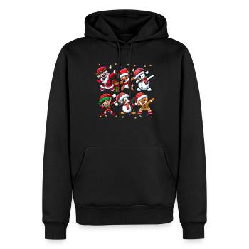 Dabbing Santa Elf Christmas Squad Boys Girls - Männer Premium Bio Hoodie - Schwarz - Vorne - Nico (187cm)