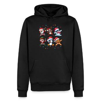 Dabbing Santa Elf Christmas Squad Boys Girls - Männer Premium Bio Hoodie - Schwarz - Vorne - Nico (187cm)