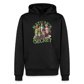 Pharmacist Herb Collector Natures Dark Secret - Men’s Premium Organic Hoodie - black - Front - Nico (187cm)