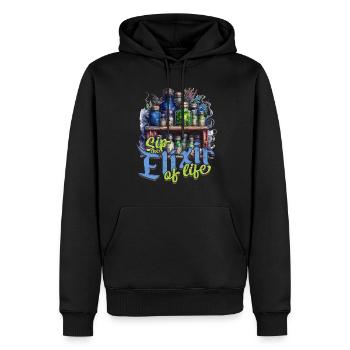 Apotheker Kräutersammler Sip The Elixir Of Life - Männer Premium Bio Hoodie - Schwarz - Vorne - Nico (187cm)
