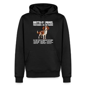 Hund Brittany Spaniel Professional Human Trainer - Männer Premium Bio Hoodie - Schwarz - Vorne - Nico (187cm)