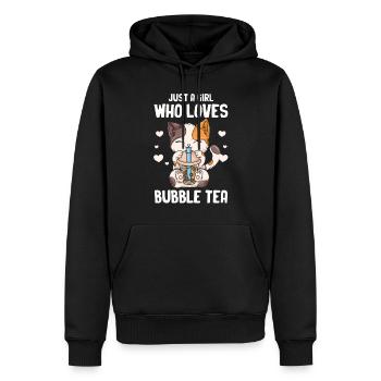 Bubble Tea Boba BubbleTea Kawaii Japan Tea Kpop - Männer Premium Bio Hoodie - Schwarz - Vorne - Nico (187cm)