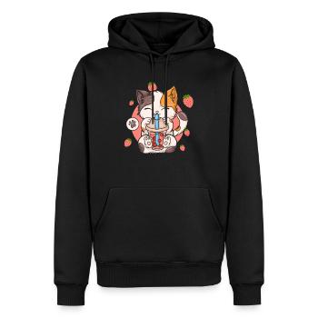 Bubble Tea Boba BubbleTea Kawaii Japan Tea Kpop - Männer Premium Bio Hoodie - Schwarz - Vorne - Nico (187cm)